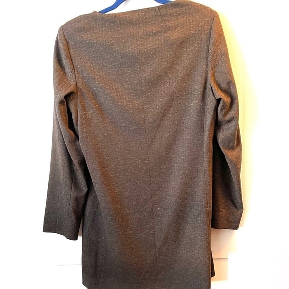 Brown marled tweed knit topper jacket - Picture 3 of 8